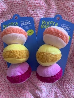 2 packs - Boots & Barkley Trio Plush Pull-Apart Catnip Macarons